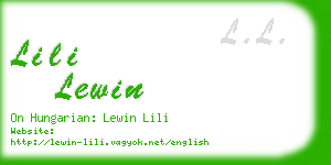 lili lewin business card